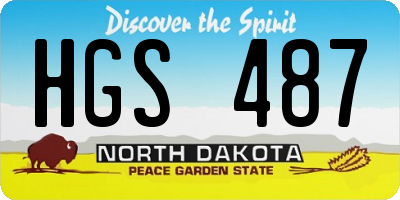 ND license plate HGS487