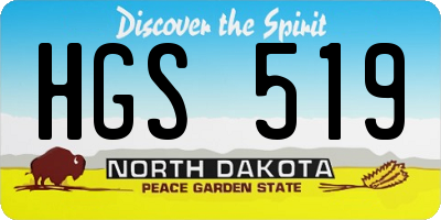 ND license plate HGS519