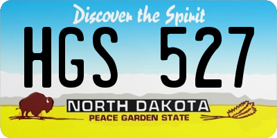 ND license plate HGS527