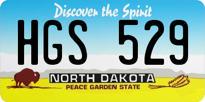 ND license plate HGS529