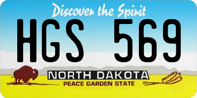 ND license plate HGS569