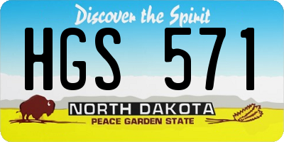 ND license plate HGS571