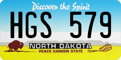 ND license plate HGS579