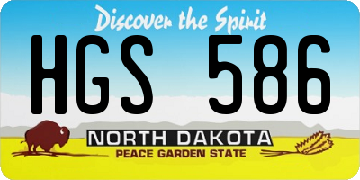 ND license plate HGS586