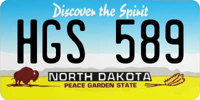 ND license plate HGS589
