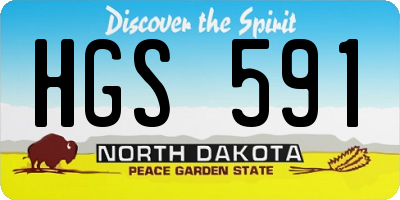 ND license plate HGS591