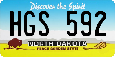 ND license plate HGS592