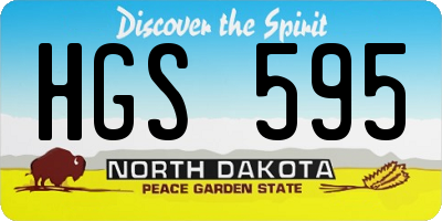 ND license plate HGS595