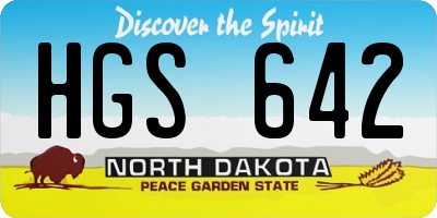 ND license plate HGS642