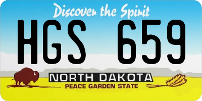 ND license plate HGS659