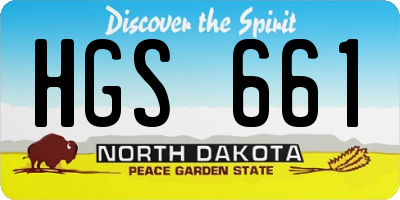ND license plate HGS661