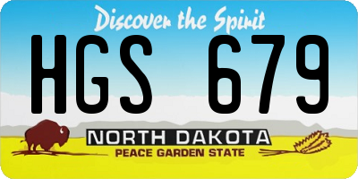ND license plate HGS679