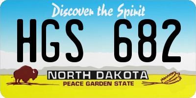 ND license plate HGS682