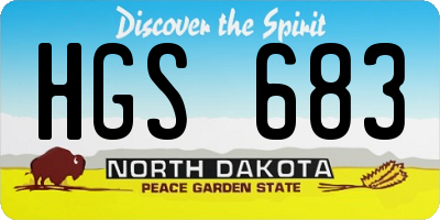 ND license plate HGS683