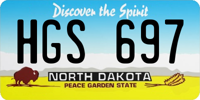 ND license plate HGS697
