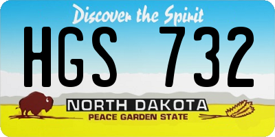 ND license plate HGS732