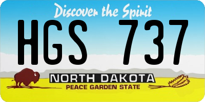ND license plate HGS737