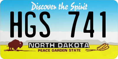 ND license plate HGS741