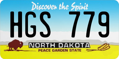 ND license plate HGS779