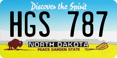ND license plate HGS787