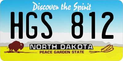 ND license plate HGS812