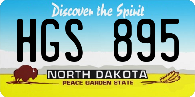 ND license plate HGS895