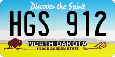 ND license plate HGS912