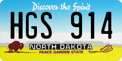 ND license plate HGS914