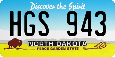 ND license plate HGS943