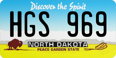 ND license plate HGS969