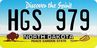 ND license plate HGS979