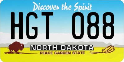 ND license plate HGT088