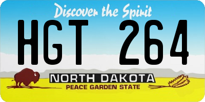 ND license plate HGT264