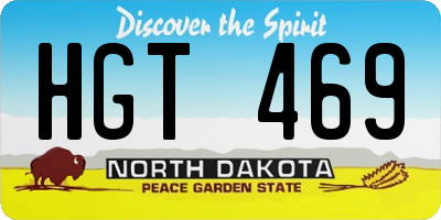 ND license plate HGT469