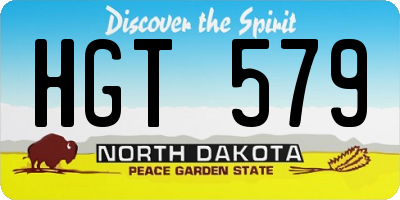ND license plate HGT579