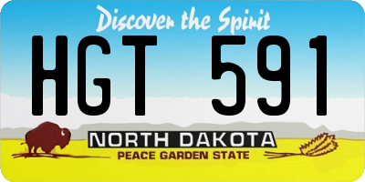 ND license plate HGT591