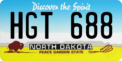 ND license plate HGT688