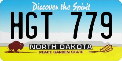 ND license plate HGT779