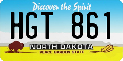 ND license plate HGT861