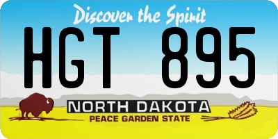 ND license plate HGT895