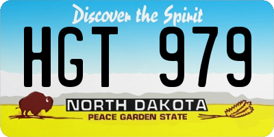 ND license plate HGT979