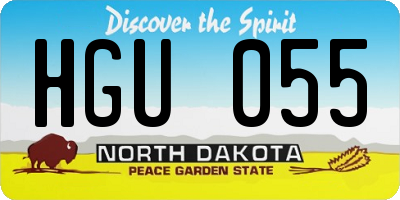 ND license plate HGU055