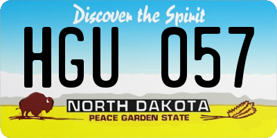 ND license plate HGU057