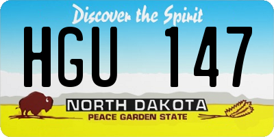 ND license plate HGU147