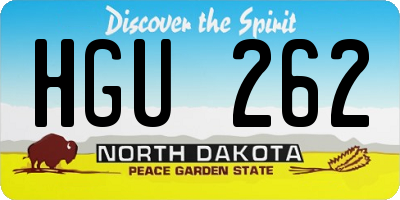 ND license plate HGU262