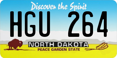 ND license plate HGU264