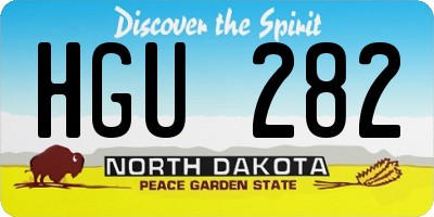 ND license plate HGU282