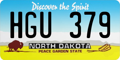ND license plate HGU379