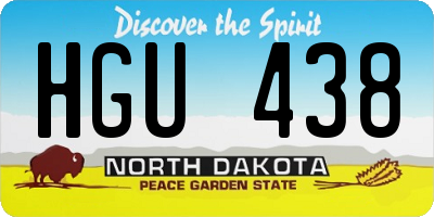 ND license plate HGU438