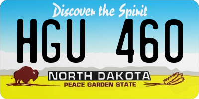 ND license plate HGU460